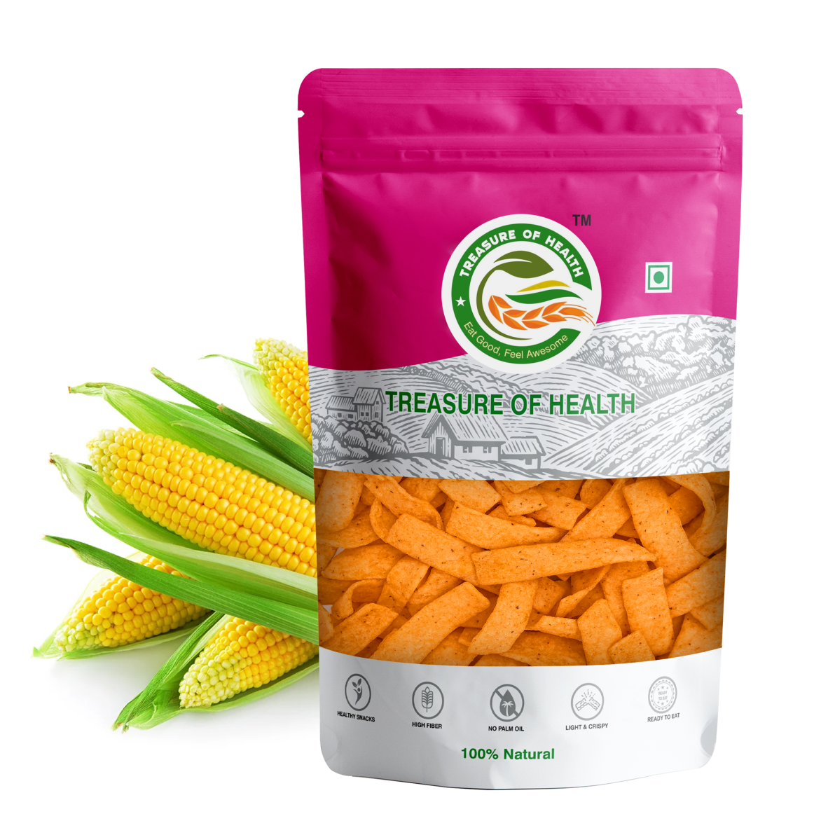 Treasure of Health Corn Chips | Crispy Golden Snack