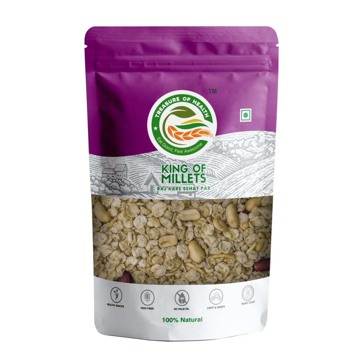 Treasure of Health Jowar Chivda | Roasted Millet Flakes Mix