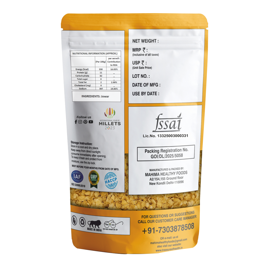 Treasure of Health Jowar Poha | Gluten-Free Sorghum Poha