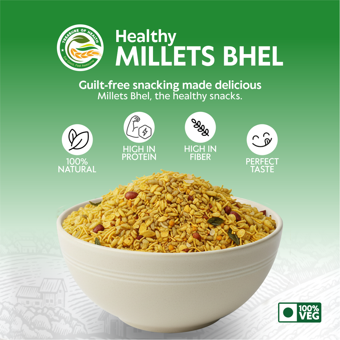Treasure of Health Millets Bhel | Multi-Millet Crunch Mix