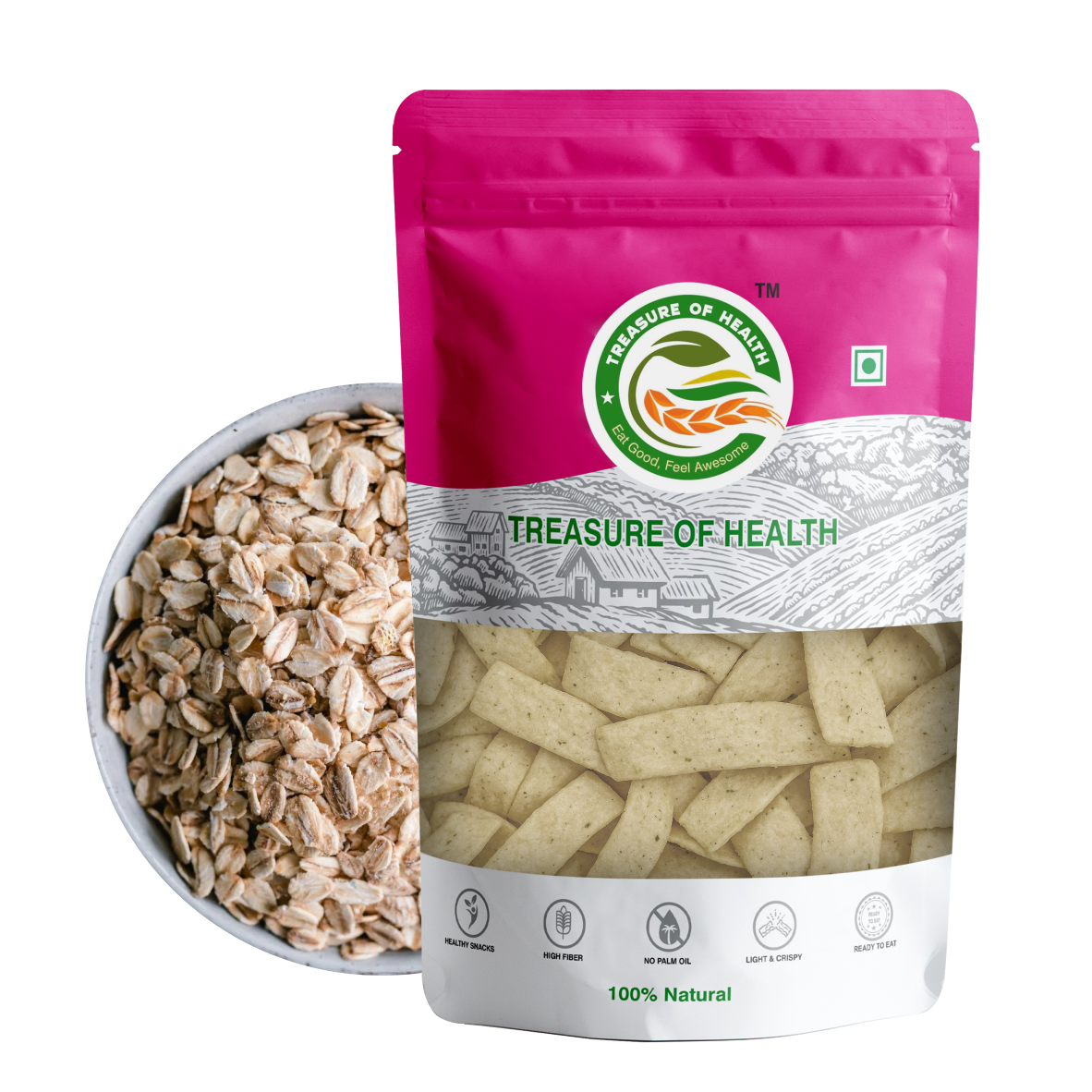 Treasure of Health Oats Chips | High-Fiber Crunchy Snack