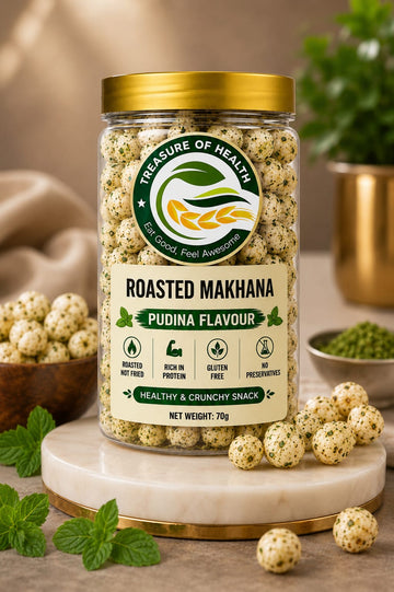 Treasure Of Health Roasted Makhana – Pudina Flavour | 70g