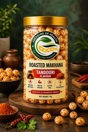 Roasted Makhana Tandoori Flavour | Healthy Protein Snack | Gluten Free | 70g