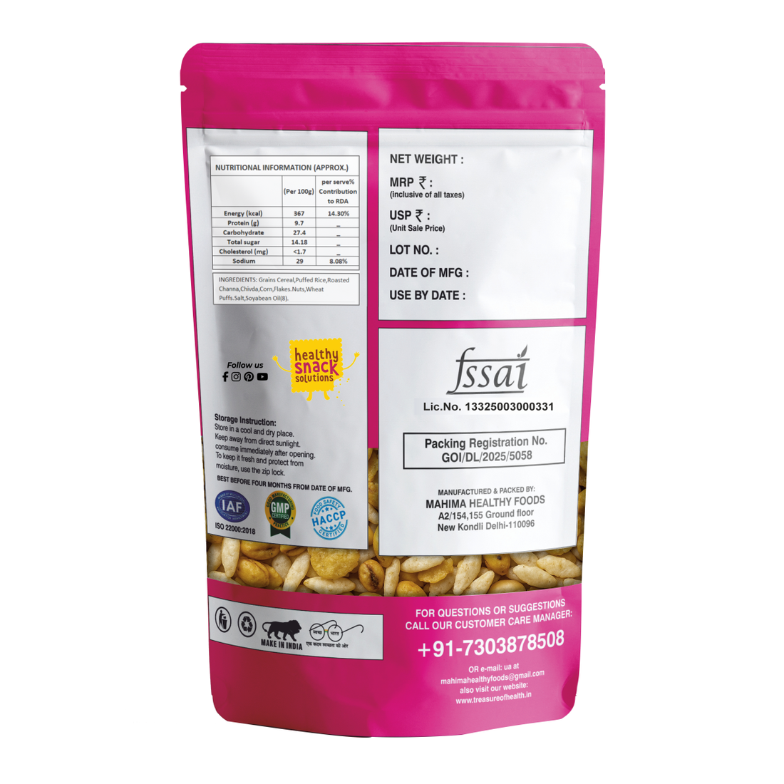 Treasure of Health Wheat Puff Mixture | Light & Crunchy Snack